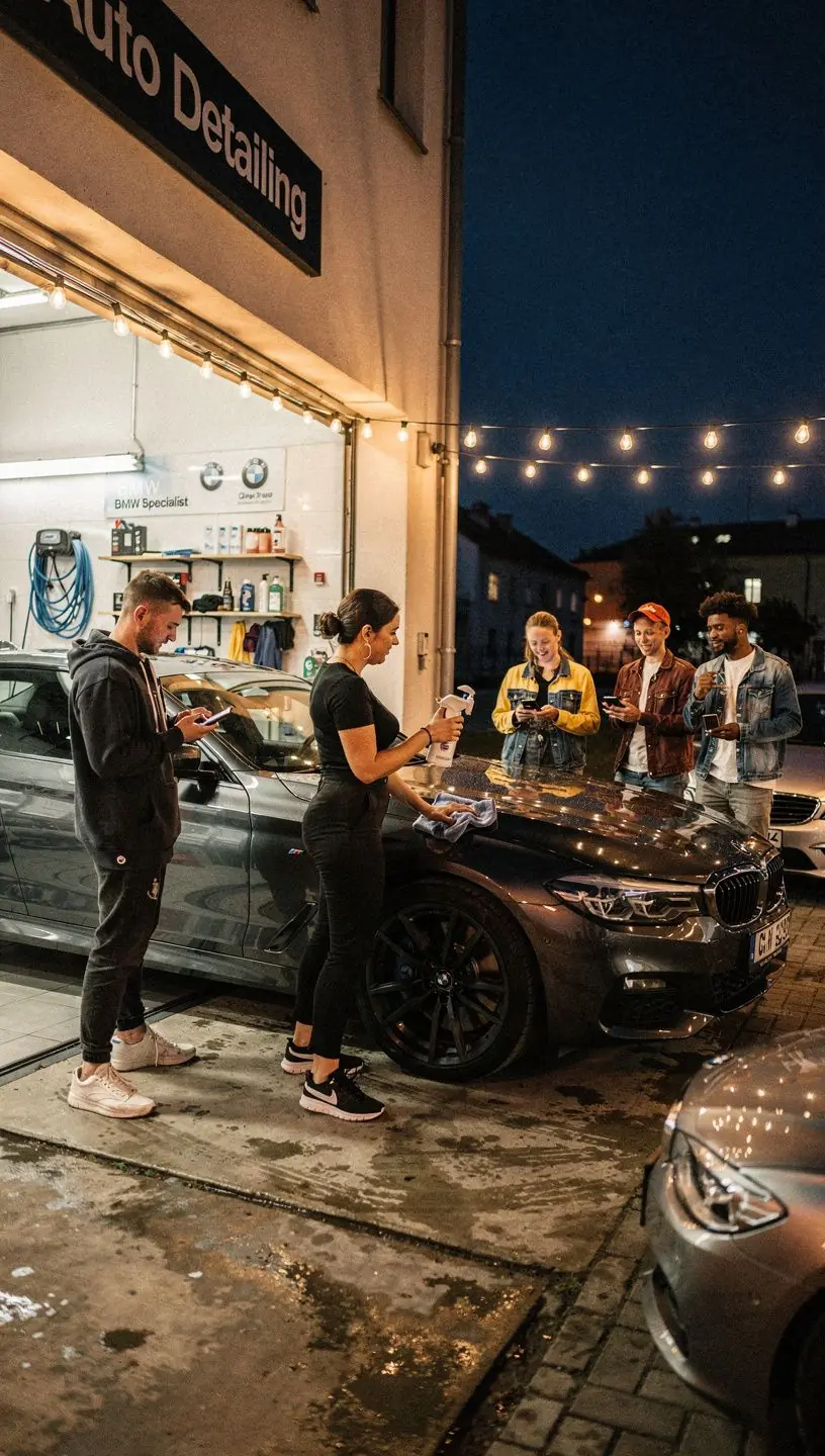 Detailní pohled na motor vozu z Německa s informacemi o technickém stavu a údržbě